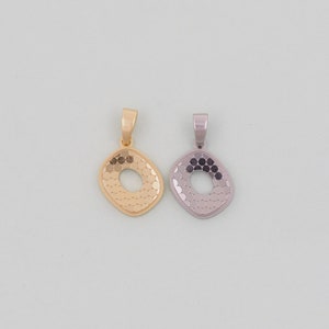 Gold Oval Charms,18K Gold Filled Oval Pendant,Stainless steel Oval Charm Bracelet Necklace for DIY Jewelry Making Supply