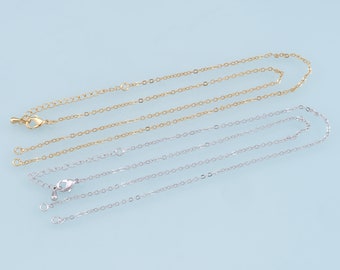 Gold Oval Chain,18K Gold Filled Oval for Necklace Bracelet DIY Jewelry Making Supply