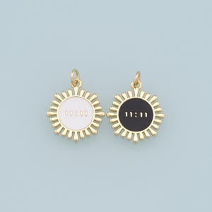 Gold 11:11 Charms,18K Gold Filled Angel Numbers Pendant,Angel Numbers Charm Bracelet Necklace for DIY Jewelry Making Supply