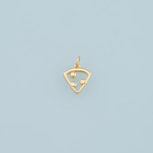 Gold Pizza Charms,18K Gold Filled Pizza Pendant,Gourmet Food Charm Bracelet Necklace for DIY Jewelry Making Supply