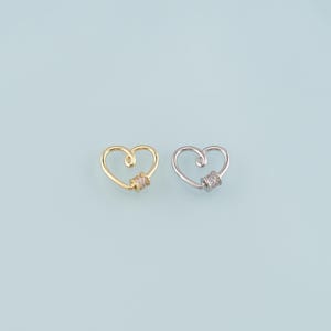 18K Gold Filled Heart Carabiner Clasp,Buckle Clasp,Carabiner Screw Clasp,Turnbuckle for DIY Jewelry