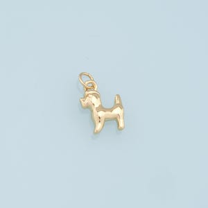 Breloques pour chien en or, pendentif chien en or 18 carats, collier bracelet à breloques chien mignon pour la fabrication de bijoux à bricoler soi-même