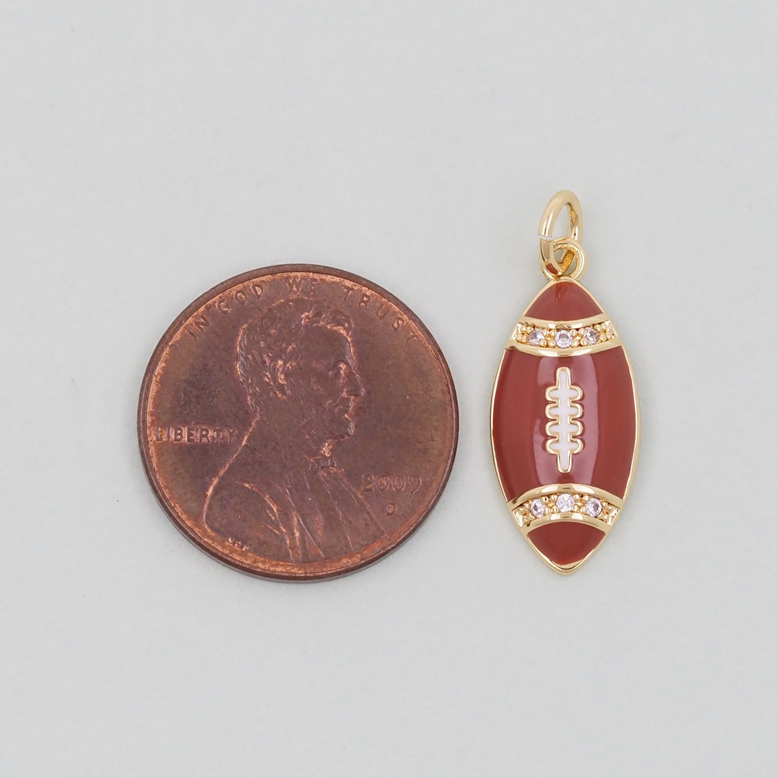 Gold Football Charms,18k Gold Filled Football Pendant,football Charm
