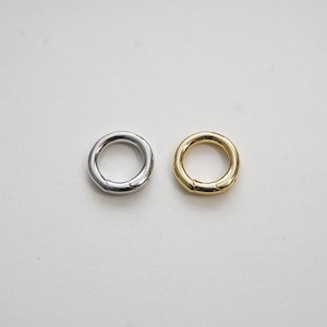18K guldfylld rund karbinhakespänne, karbinhakelåskoppling, fjädertryckspärr för gör-det-själv-smyckesfynd, halsband, armband