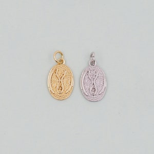 Gold Oval Charms,18K Gold Filled Oval Pendant,Silver geometry Charm Bracelet Necklace for DIY Jewelry Making Supply