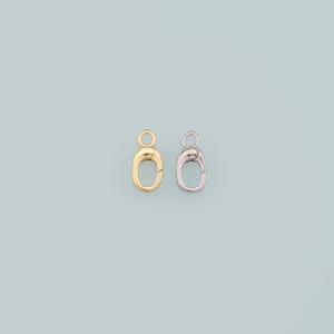 18K Gold Filled Oval Carabiner Clasp,Carabiner Lock Connector,Spring Push Gate for DIY Jewelry Finding Necklace Bracelet