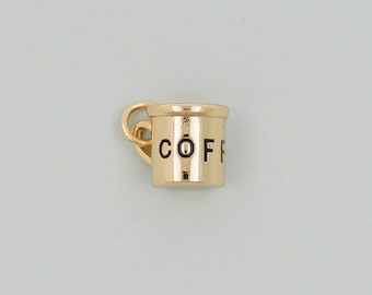 Gold cup Charms,18K Gold Filled cup Pendant,cup Charm Bracelet Necklace for DIY Jewelry Making Supply