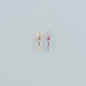 18K gold filled penhanger, CZ micro effenen pen bedelarmband ketting voor het maken van doe-het-zelf sieraden