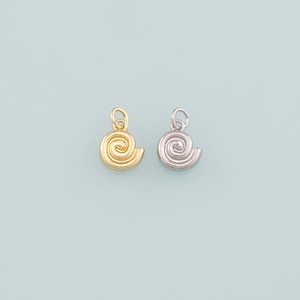 Gold Conch Charms,18K Gold Filled Conch Pendant,Conch Shell Charm Bracelet Necklace for DIY Jewelry Making Supply