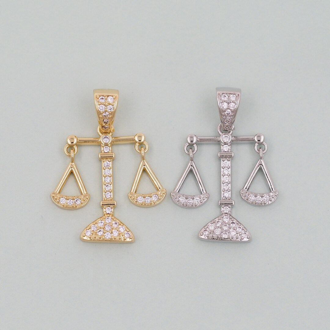 Gold Scales of Justice Charms,18k Gold Filled Scales of Justice Pendant,scales Charm Bracelet