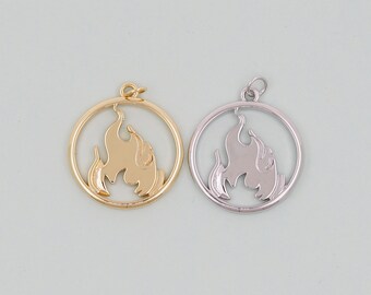 Gold Element Charms,18K Gold Filled element Pendant,Silver element Charm Bracelet Necklace for DIY Jewelry Making Supply