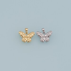 Gold Butterfly Charms,18K Gold Filled Butterfly Pendant,insect Charm Bracelet Necklace for DIY Jewelry Making Supply