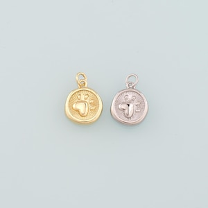 Gold Paw Charms,18K Gold Filled Cat Paw Pendant,Dainty Dog Paw Charm Bracelet Necklace for DIY Jewelry Making Supply