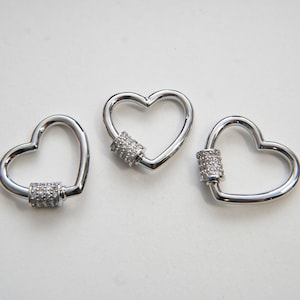 18K Gold Filled Heart Carabiner Clasp,Buckle Clasp,Carabiner Screw Clasp,Turnbuckle,for DIY Jewelry