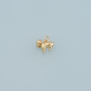 Gold Dog Charms,18K Gold Filled Dog Pendant,Cute Dog Charm Bracelet Necklace for DIY Jewelry Making Supply