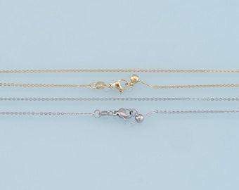 Gold Oval Kette, 18K Gold gefüllt für Halskette Armband DIY Schmuckherstellung Versorgung