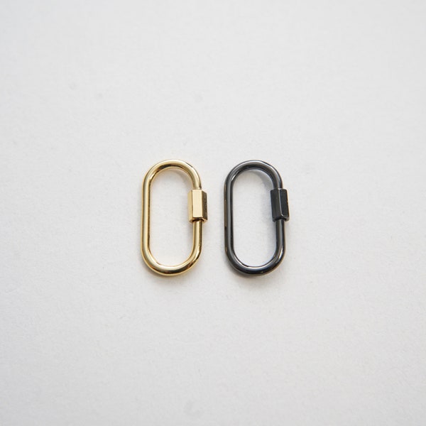 18K Gold Filled Oval Carabiner Clasp,Buckle Clasp,Carabiner Screw Clasp,Turnbuckle,for DIY Jewelry