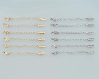 18K Gold Filled Verlängerungskettchen für Halskette Armband Accessoire Accessoires Verlängerungskettchen Karabinerverschluss mit Gold Verlängerungskette