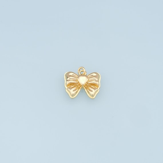 Collana con fiocco in oro 18 carati, sottile collana con papillon, squisita e alla moda, con ciondolo a forma di fiocco, bel regalo per donne e ragazze (40 + 5 cm