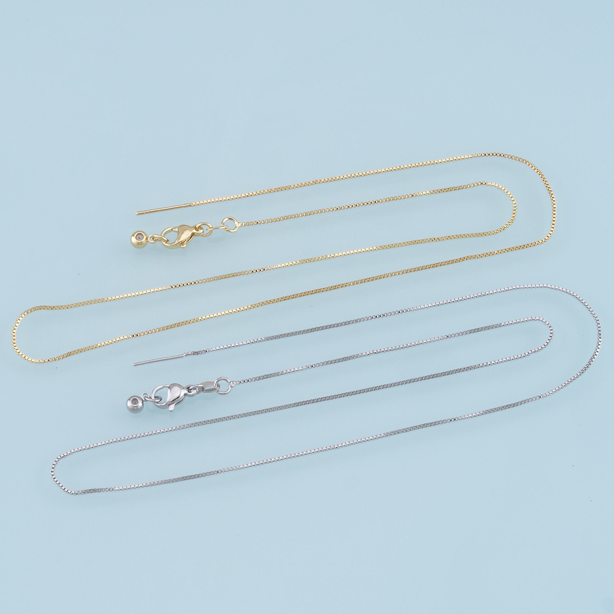 Chaîne en or 18 carats pour collier, bracelet, fabrication de bijoux à bricoler soi-même