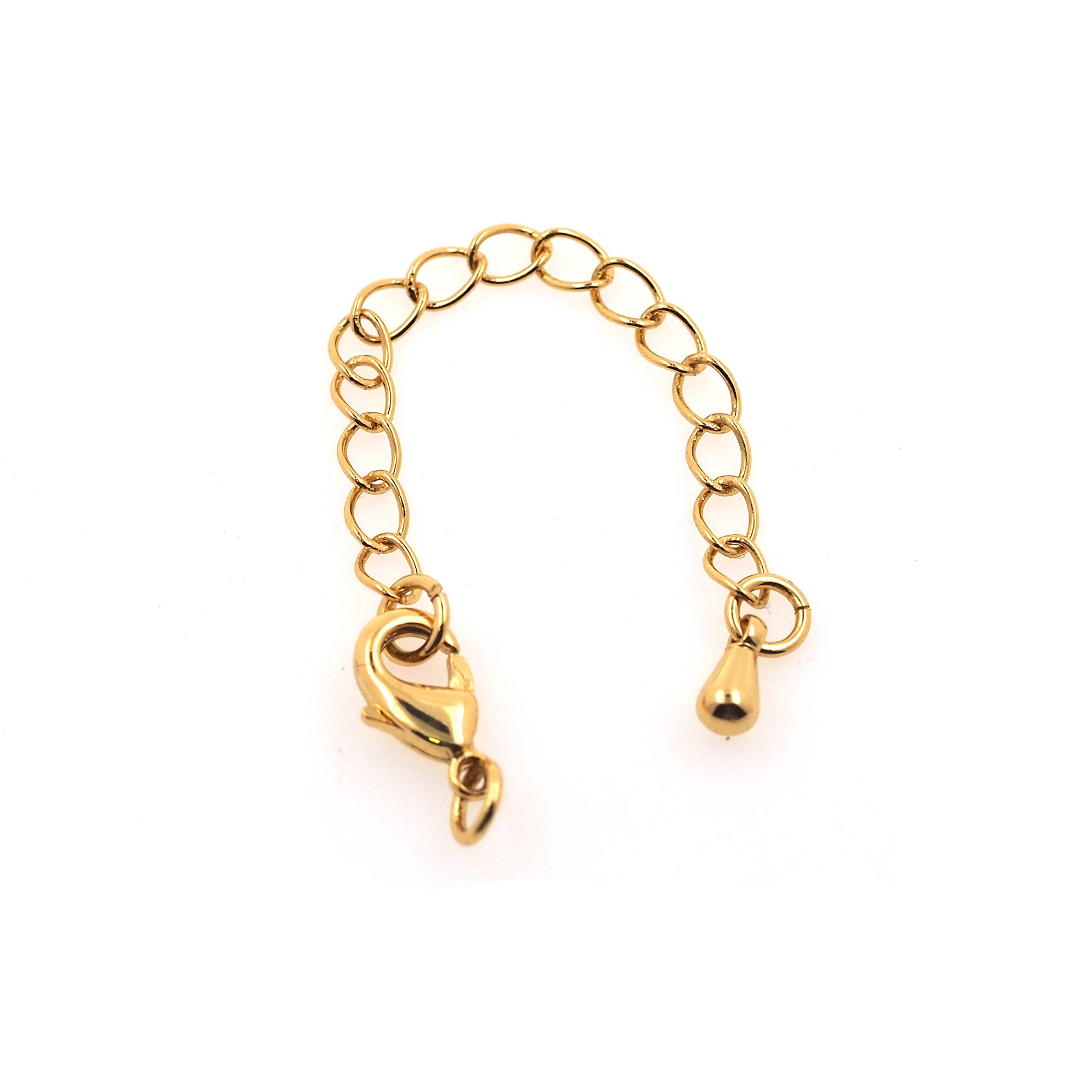 Gold Filled Chain Extender For Necklace Bracelet Supply Component Findings  Extenders Lobster Claw Clasps With Silver Extender Chain L-465 L-466