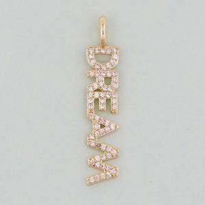 Gold Dream Charms,18K Gold Filled Dream Pendant,Dream Charm Bracelet Necklace for DIY Jewelry Making Supply