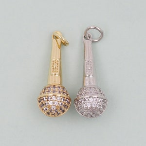 Microphone Singer Singing Clip On Charm Perfect For Necklaces Bracelets 101u