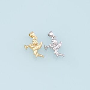 Gold Angel Charms,18K Gold Filled Angel Pendant,Angel Charm Bracelet Necklace for DIY Jewelry Making Supply