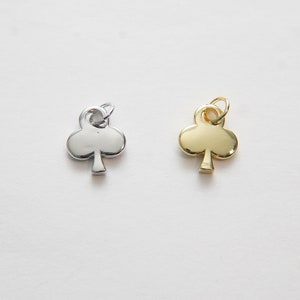 Gold Poker Perlen Charms, 18K Gold Filled Poker Anhänger, Silber Poker Charm Armband Halskette für DIY Schmuckherstellung machen