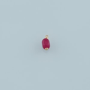 18K Gold Filled Oval Pendant,Natural Stone Charm Bracelet Necklace for DIY Jewelry Making Supply