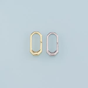 18K Gold Filled Oval Carabiner Clasp,Carabiner Lock Connector,Spring Push Gate for DIY Jewelry Finding Necklace Bracelet