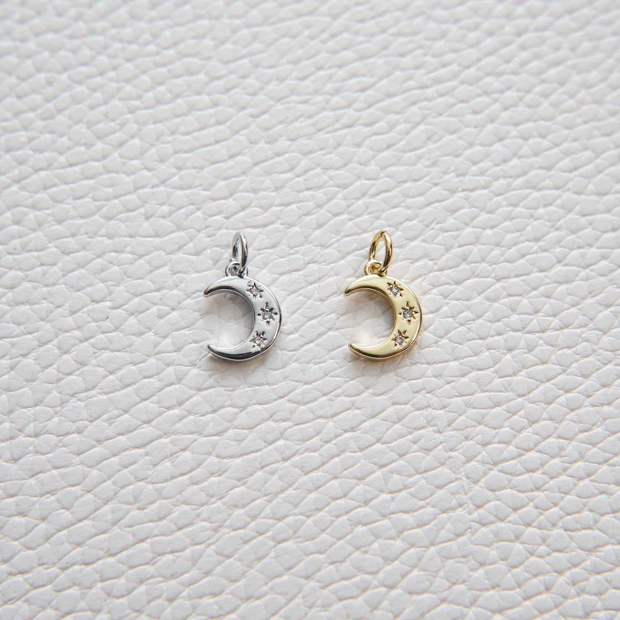 2 Pc Bag of 11.5 mm 14K Gold Filled Moon Wire Charm