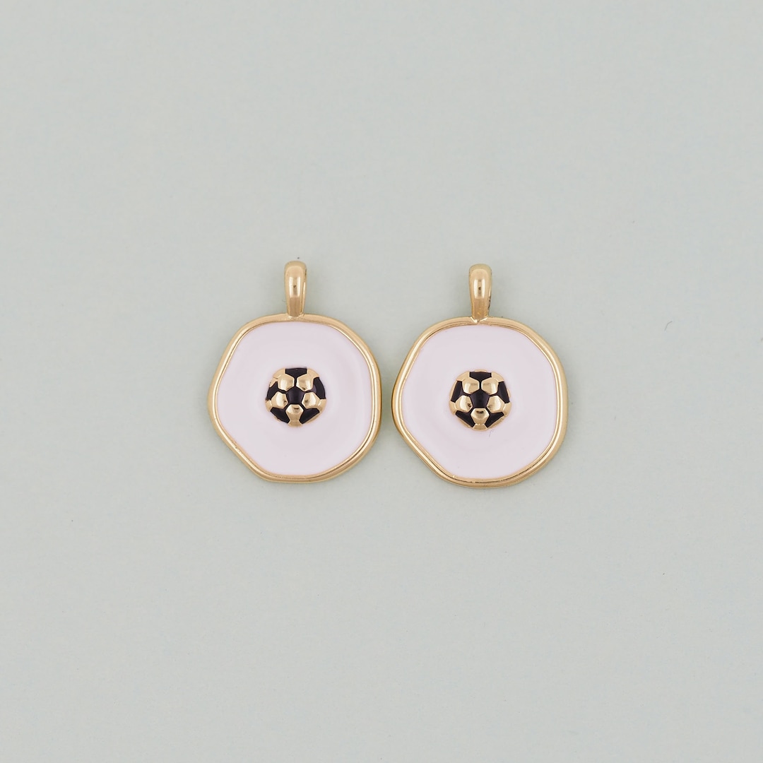 Gold Football Charms,18k Gold Filled Football Pendant,soccer Charm