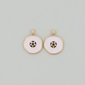 Gold football Charms,18K Gold Filled football Pendant,soccer Charm Bracelet Necklace for DIY Jewelry Making Supply