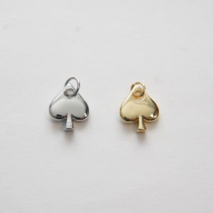Gold Poker Perlen Charms, 18K Gold Filled Poker Anhänger, Silber Poker Charm Armband Halskette für DIY Schmuckherstellung machen