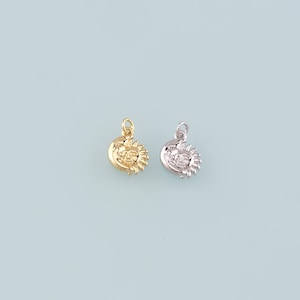 Gold Sun Charms,18K Gold Filled Moon Sun Pendant,Celestial Charm Bracelet Necklace for DIY Jewelry Making Supply