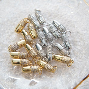 Gold capsule Charms,18K Gold Filled capsule Pendant,pill Charm Bracelet Necklace for DIY Jewelry Making Supply