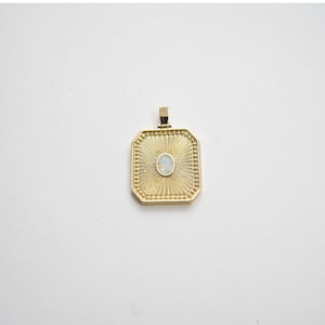 Gold Rectangle Charms,18K Gold Filled Rectangle Pendant,Rectangle Charm Bracelet Necklace for DIY Jewelry Making Supply
