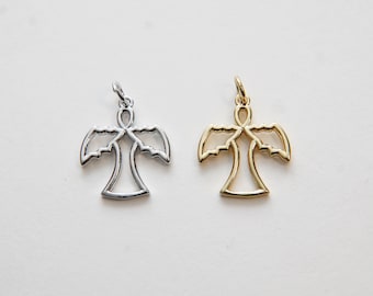 Gouden engelenbedels, 18 kt gold filled engelenhanger, engel bedelarmband ketting voor het maken van sieraden: