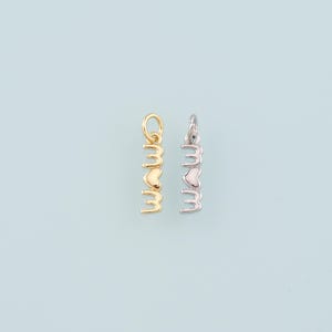 Ciondolo mamma riempito in oro 18K, collana con ciondolo mamma per fornitura di gioielli fai da te