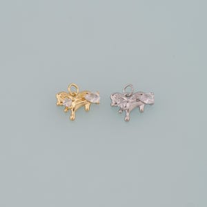 Gold Heart Charms,18K Gold Filled Heart Pendant,CZ Micro Pave Heart Charm Bracelet Necklace for DIY Jewelry Making Supply