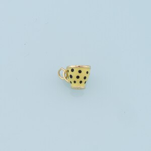 Ciondoli a coppa in oro, ciondolo a coppa smaltato gold-filled con oro 18k, collana braccialetto con ciondolo a forma di coppa per la creazione di gioielli fai da te
