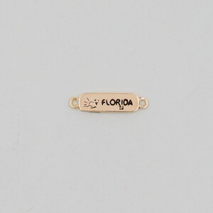 Ciondoli con connettore Florida in oro, collana con bracciale con pendente Florida riempito in oro 18 carati per fornitura di gioielli fai-da-te