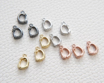 18k Gold Shortener Enhancer Clasp for Bracelet Necklace, Gold CZ Zircon Clasp, Shortener Clasp