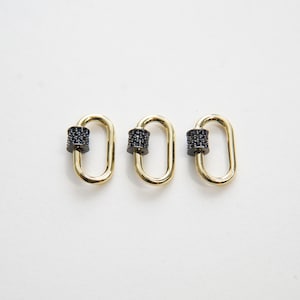 18K Gold Filled Oval Carabiner Clasp,Buckle Clasp,Carabiner Screw Clasp,Turnbuckle,for DIY Jewelry