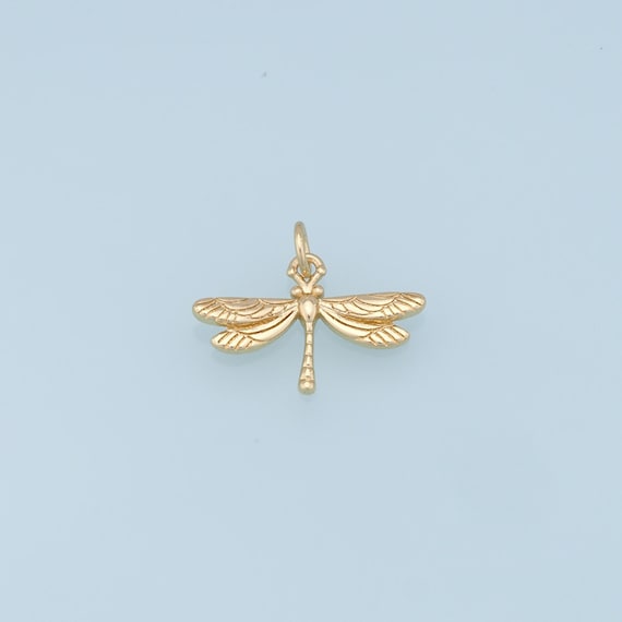 Gold Dragonfly Charms,18K Gold Filled Dragonfly Pendant,Dragonfly Charm Bracelet Necklace for DIY Jewelry Making Supply