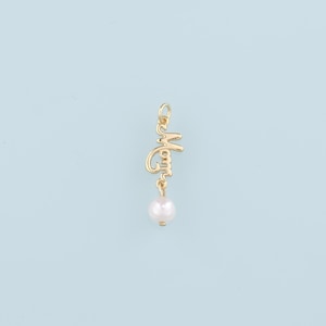 Ciondolo mamma in perle riempite in oro 18 carati, collana con ciondolo mamma per fornitura di gioielli fai da te