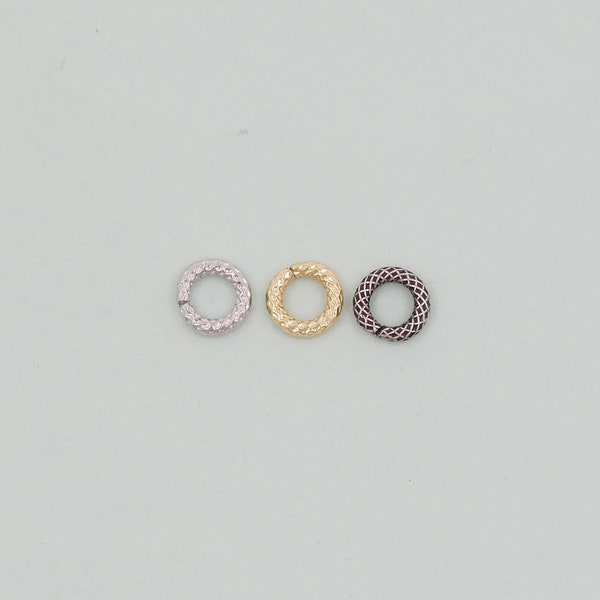 18K Gold Filled Jump Rings,Dainty O Shaped Open Jump Rings Bulk,Gold Split Rings for DIY Jewelry Making Supply Findings 7mmx1.5mm