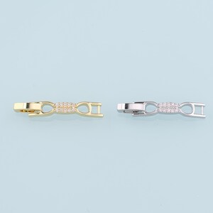 Gold Rectangle Charms,18K Gold Filled CZ rectangle Pendant,Strip crystal Charm Bracelet Necklace for DIY Jewelry Making Supply