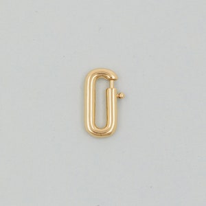 18K Gold Filled Oval Carabiner Clasp,Carabiner Lock Connector,Spring Push Gate for DIY Jewelry Finding Necklace Bracelet